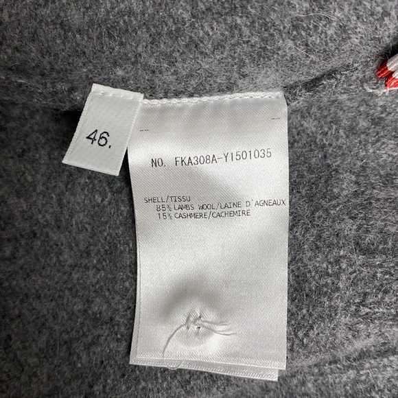 NWT THOM BROWNE MEDIUM GREY OVERWASHED CASHMERE JERSEY CREWNECK 4-BAR PULLOVER - Picture 9 of 9